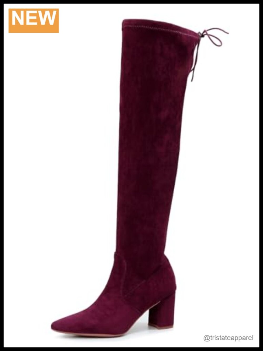 Over Knee Stretch Boots Women Thigh High Block Heel Pointed Toe